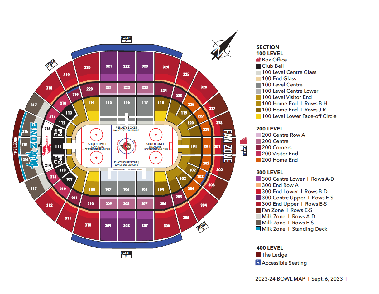 Canadian Tire Centre Seating 